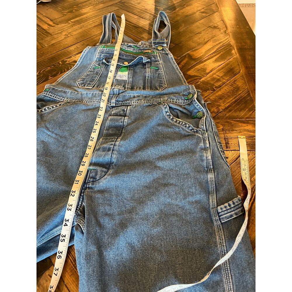 Liberty Blue Jean Overalls Men 36x32 Blue Collar Western Chore Barn Cowboy Work - Picture 8 of 14